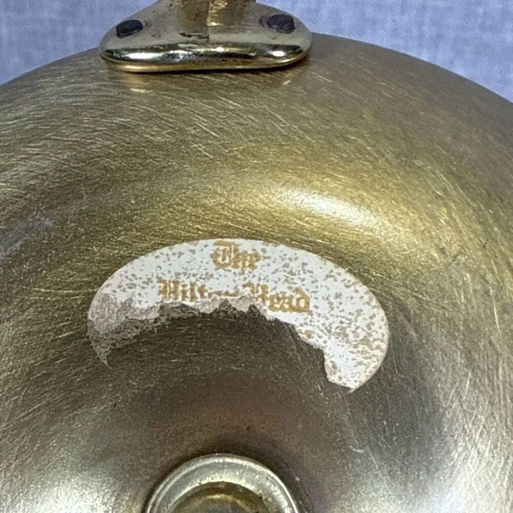 Vintage Solid Brass Chamberstick Candle Holder Finger Loop Colonial Taper Rare